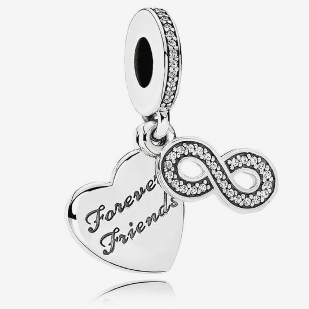 Pandora Silver 'Forever Friends' Heart and Infinity Charm